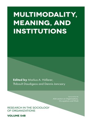cover image of Multimodality, Meaning, and Institutions